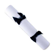 Load image into Gallery viewer, Bulk buy, Luxury, Christmas Snowfall, Ultra High Quality, Navy Blue Bow, Handmade Bon Bon - Box of 48 Units | Bonbon Crackers