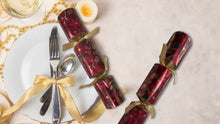 Load image into Gallery viewer, Red and Gold Mistletoe Mini Crackers | Bulk Pack of 50 units | 20cm/8 inches long