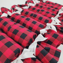 Load image into Gallery viewer, Christmas Re-Crackers | Handmade Waste Free Reusable Bonbons | Ultra High Quality | American Plaid | Box of 8
