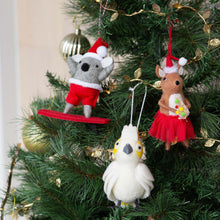 Load image into Gallery viewer, 3D Bauble Felt Surfer Koala
