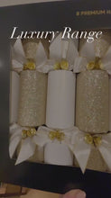 Load and play video in Gallery viewer, Bulk buy, Luxury, Champagne Sparkling, 13&quot; Ultra High Quality, Handmade Bon Bon - Box of 48 Units | Bonbon Crackers
