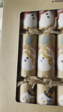 Load and play video in Gallery viewer, Novelty, &quot;Penguin and Snowman&quot; Eco 12&quot; - Box of 8 | Bonbon Crackers
